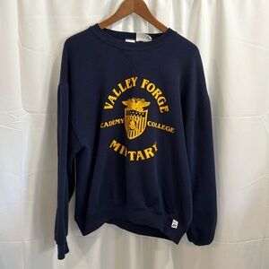Navy‎ Blue Valley Forge Military Swearshirt (L)